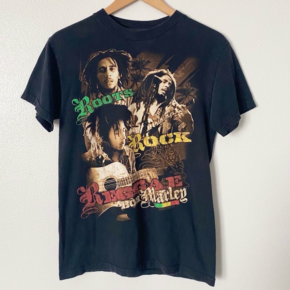 Bob Marley Roots Rock Reggae Graphic T-Shirt Men’s S Zion Rootswear Jamaica Rast